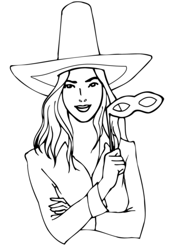 Halloween Witch From Witch Coloring Page